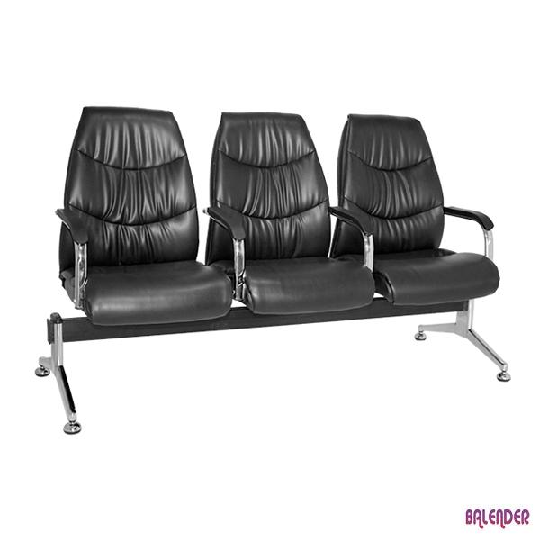 صندلی انتظار راحتیران مدل W6120 به تعداد سه نفره ساخته شده است و دسته ها و پایه هایی ثابت در آن تعبیه شده است.