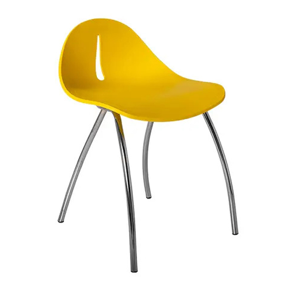 صندلی راحتیران مدل C240Pاز روکش پلاستیکی به رنگ زرد ساخته شده و پایه های فلزی دارد. این محصول به عنوان صندلی اپن کاربرد دارد.