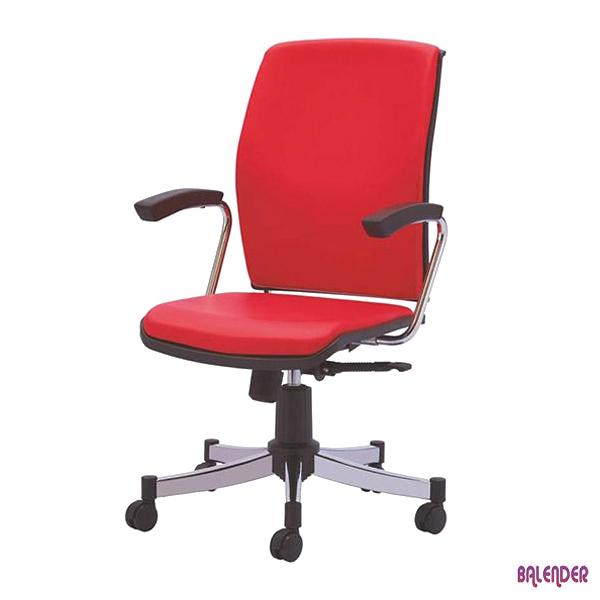 صندلی کارمندی رایانه صنعت مدل رویال K916c به رنگ قرمز می باشد و دو دسته دارد.