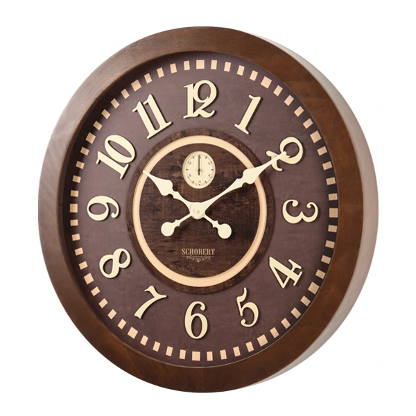 ساعت دیواری گرد از زاویه سمت راست