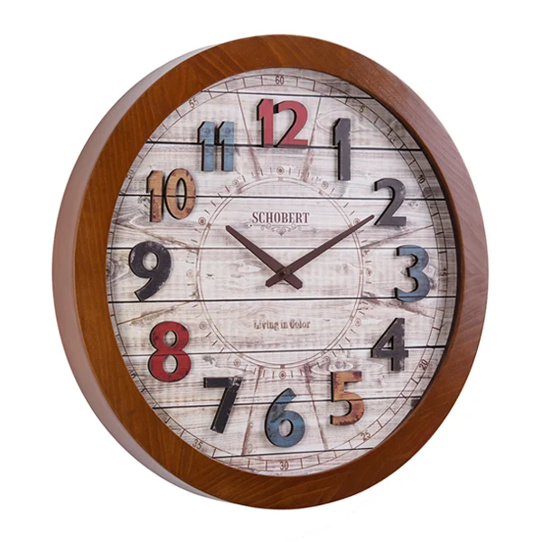 ساعت گرد دیواری از گوشه