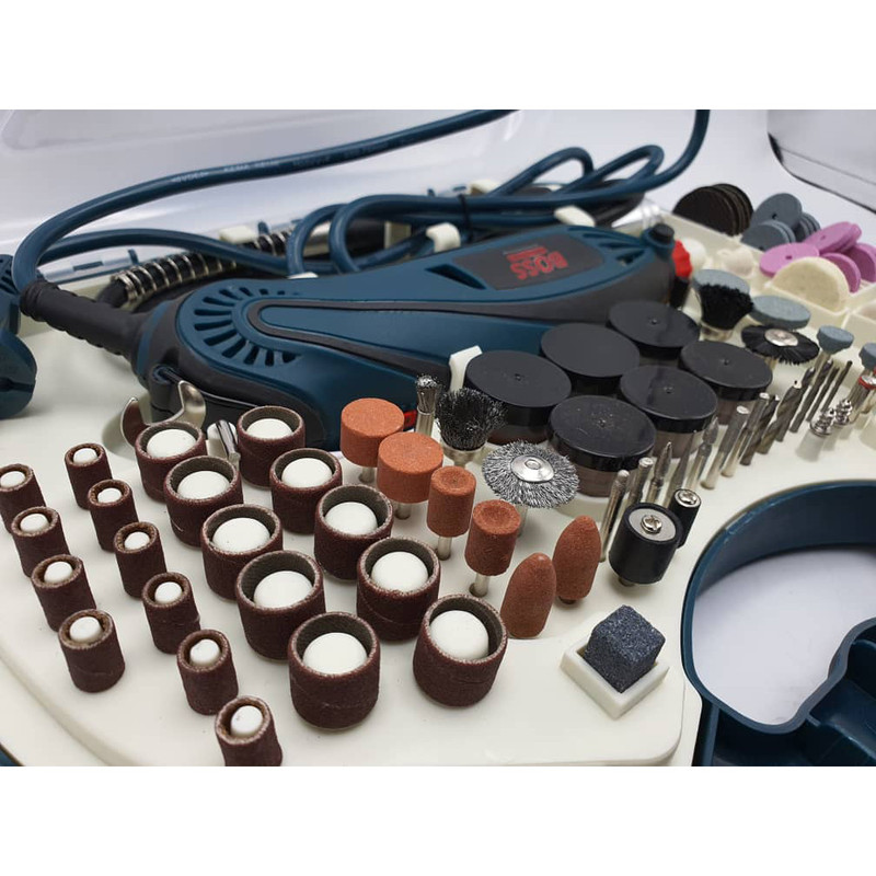 مجموعه 215 عددی فرز انگشتی مینیاتوری و حکاکی باس مدل DIE-GRINDER - Image 7