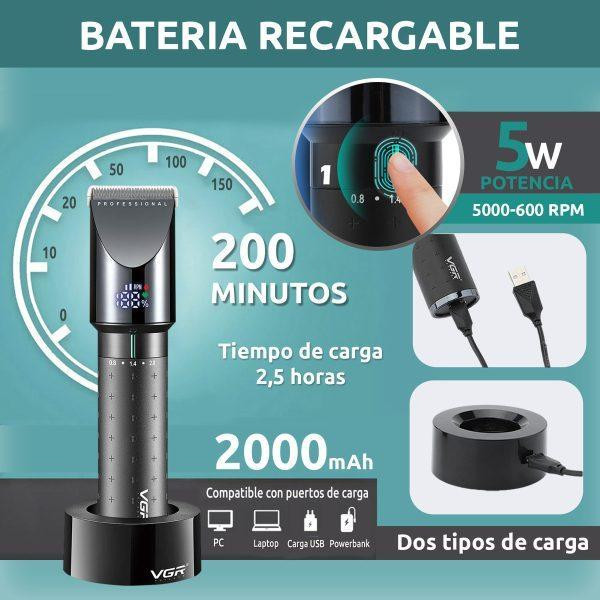 ماشین اصلاح موی سر و صورت وی جی ار مدل V-698 - Image 6