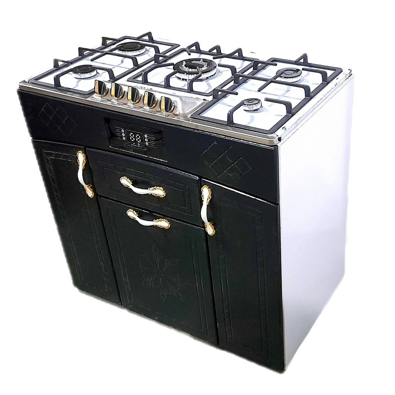 اجاق گاز 5 شعله هاکان مدل اجاق گاز چهار درب صفحه استیل اپکسی کوهان دار با ترموکوپل - Image 5