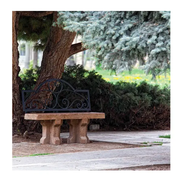 نیمکت تخت کلاسیک دورا با پشتی فرفورژه BF113