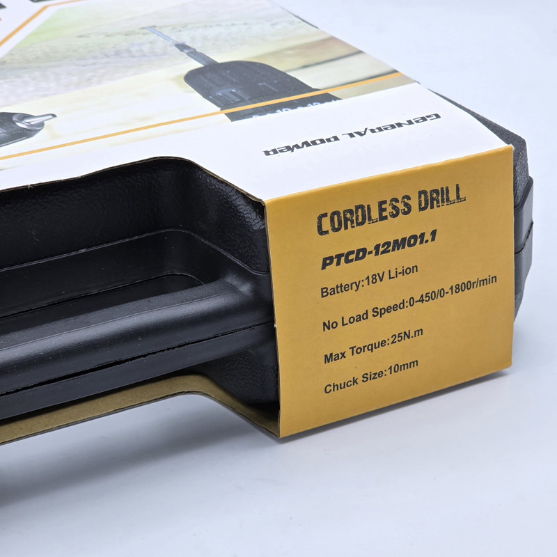 مجموعه 28 عددی دریل پیچ گوشتی شارژی سه نظام 10 میلیمتری 18 ولت جنرال پاور مدل 18V - Image 13