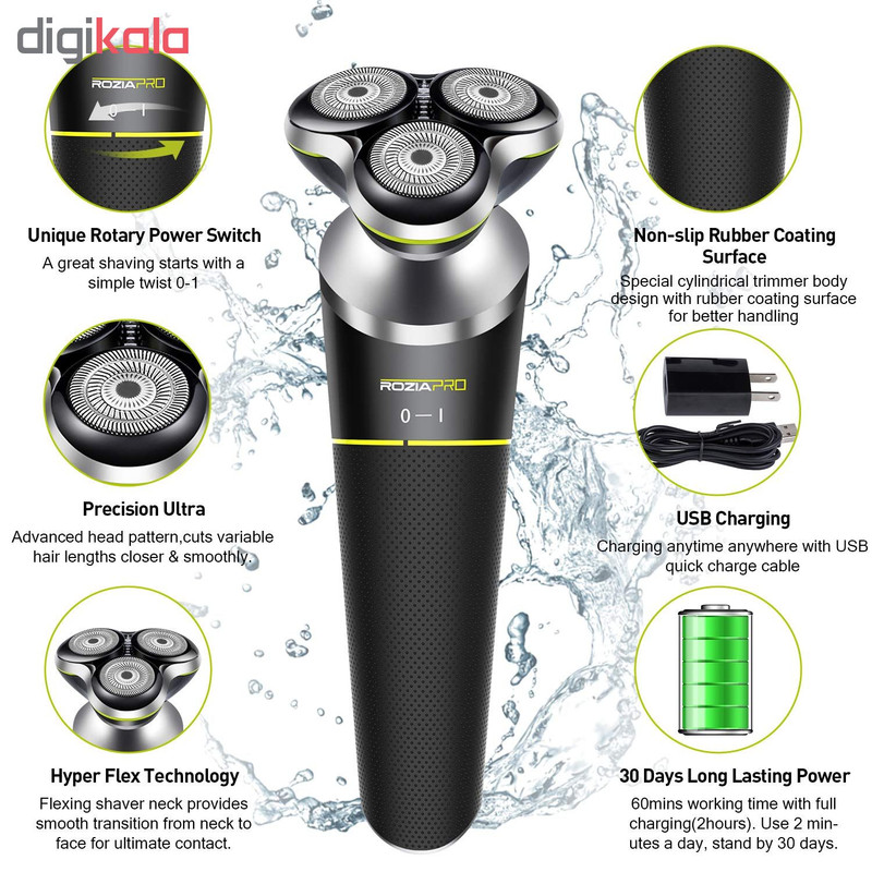 ماشین اصلاح موی صورت و سر روزیاپرو مدل HT9533 - Image 3