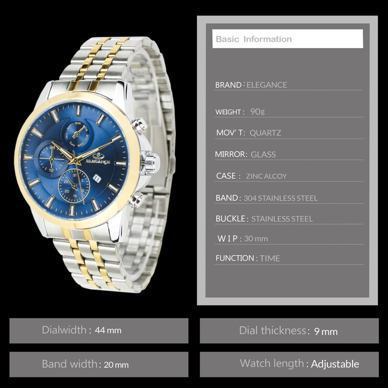 ساعت مچی عقربهای کوارتز مردانه الگانس مدل EMDOAJ9420 - Image 17