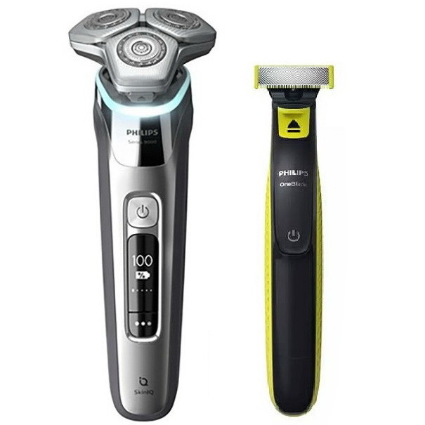 ماشین اصلاح موی صورت و بدن فیلیپس مدل S9985plus بههمراه خط زن، اصلاح به صورت صفر زن، استفاده به صورت خشک و مرطوب، ضد آب، منبع انرژی باتری، تکنولوژی اصلاح به صورت برش چرخشی، بههمراه کیف - Image 2