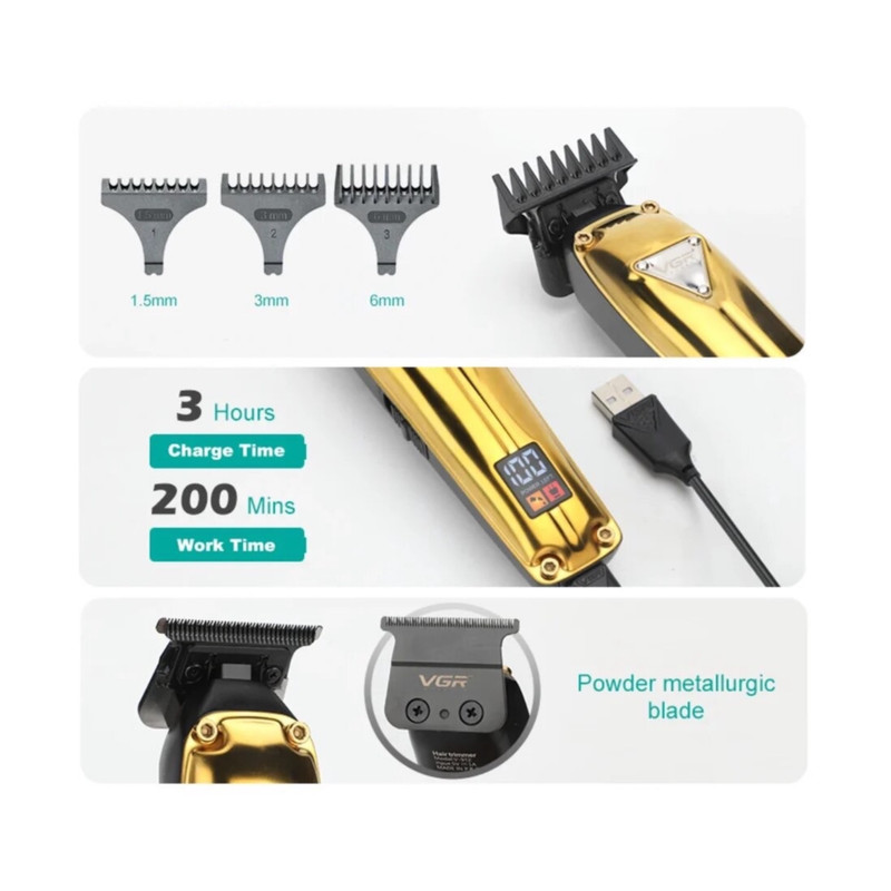 ماشین اصلاح موی سر و صورت وی جی ار مدل V-912 - Image 7