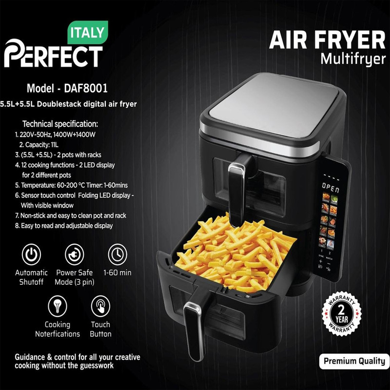 سرخکن 5 لیتر پرفکت مدل DAF-8001 - Image 2
