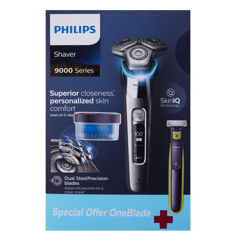 ماشین اصلاح موی صورت و بدن فیلیپس مدل S9985plus بههمراه خط زن، اصلاح به صورت صفر زن، استفاده به صورت خشک و مرطوب، ضد آب، منبع انرژی باتری، تکنولوژی اصلاح به صورت برش چرخشی، بههمراه کیف - Image 20