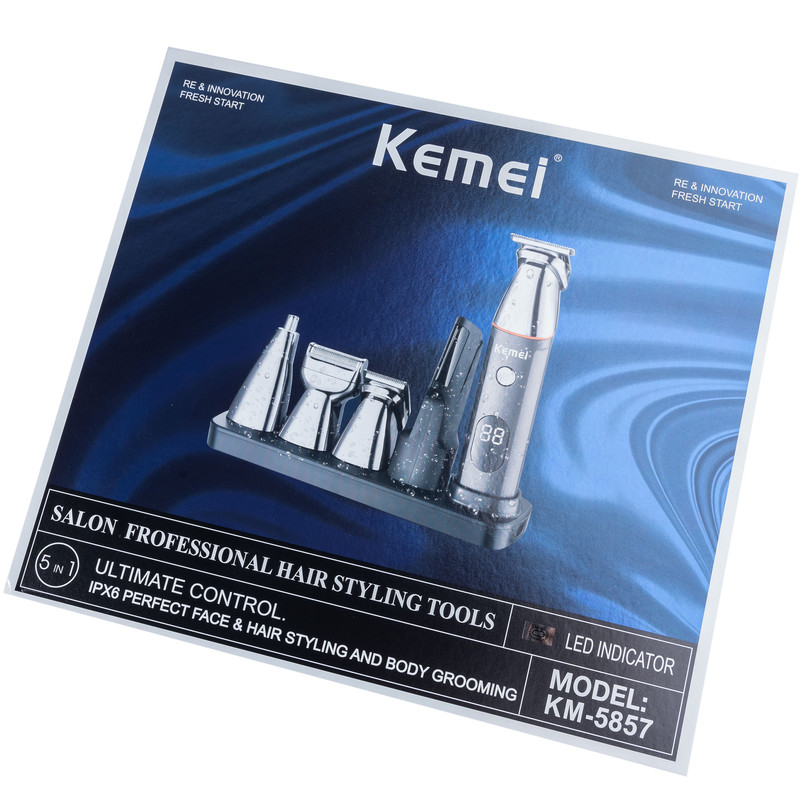 ست ماشین اصلاح موی صورت و بدن کیمی مدل KM-5857 - Image 2