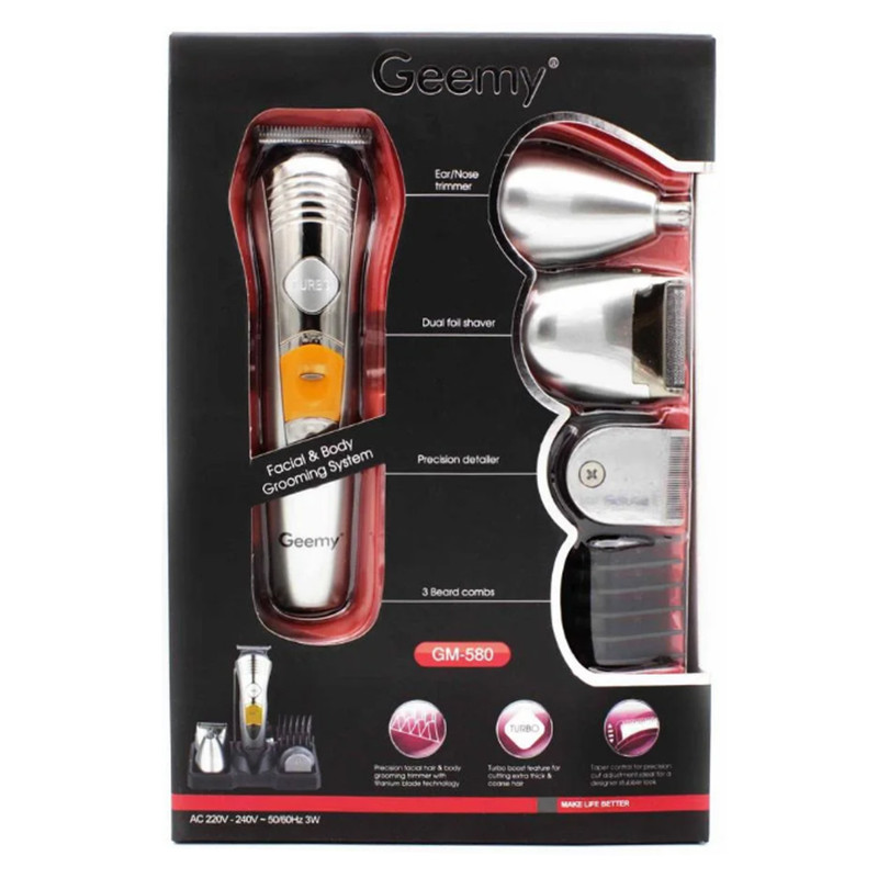 ست ماشین اصلاح موی صورت و بدن جیمی مدل GM-580 - Image 3