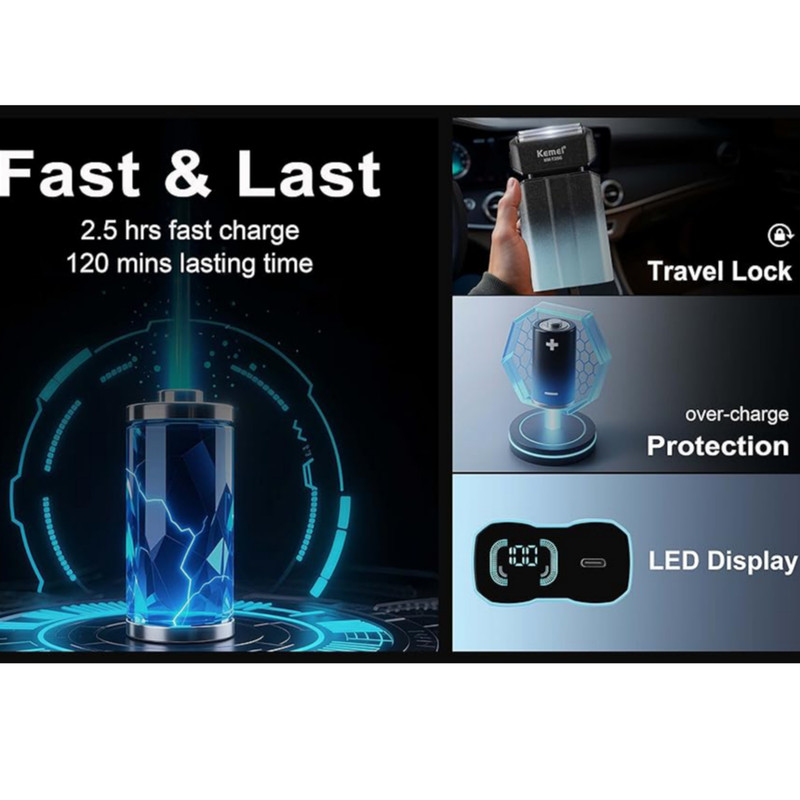 ماشین اصلاح موی صورت شارژی کیمی مدل KM-T396 - Image 2