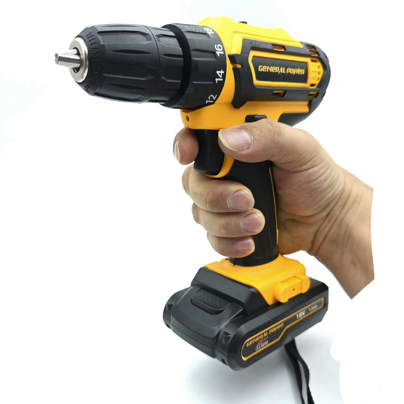 مجموعه 28 عددی دریل پیچ گوشتی شارژی سه نظام 10 میلیمتری 18 ولت جنرال پاور مدل 18V - Image 10