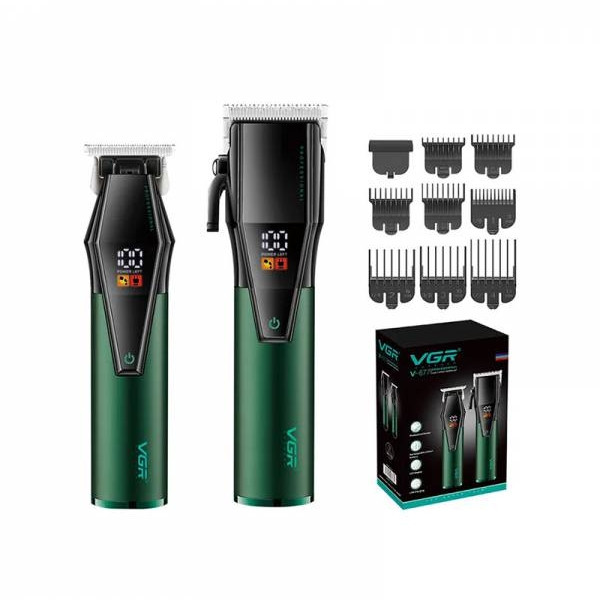 ست ماشین اصلاح موی صورت و بدن وی جی ار مدل V-677 - Image 5