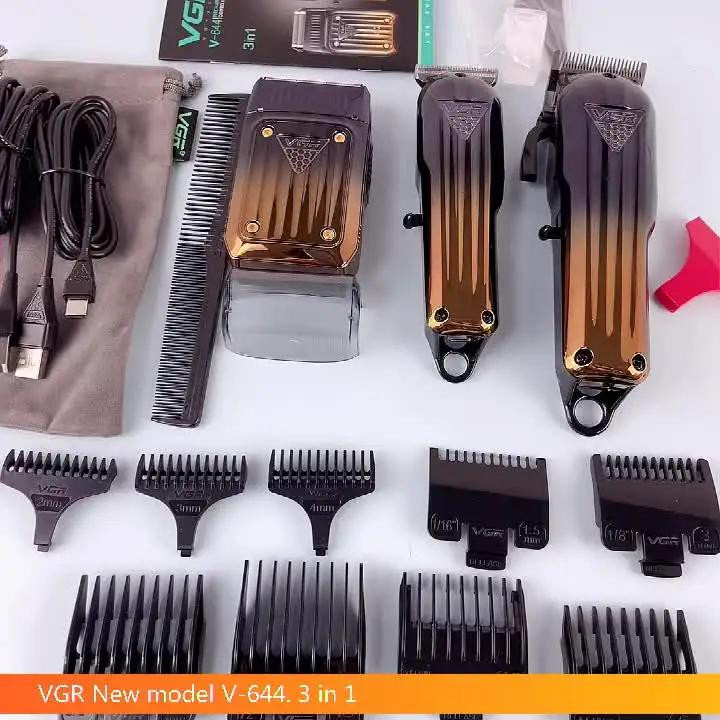 ماشین اصلاح موی سر و صورت شارژی وی جی ار مدل V-644 مجموعه سه عددی - Image 4