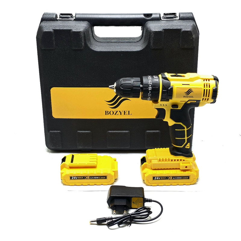 مجموعه 96 عددی دریل پیچ گوشتی شارژی چکشی بوزیل مدل 24V - Image 7