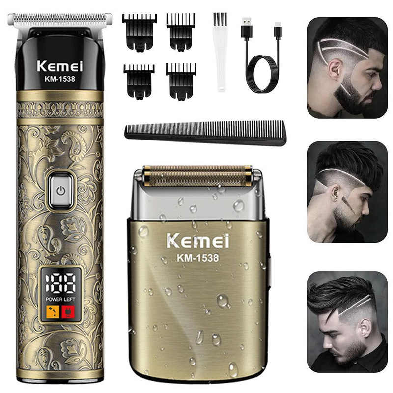 ماشین اصلاح موی صورت شارژی کیمی مدل 1538 مجموعه دو عددی - Image 3