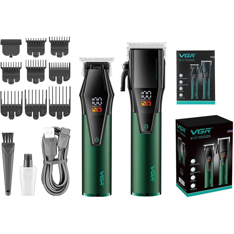 ست ماشین اصلاح موی صورت و بدن وی جی ار مدل V-677 - Image 9