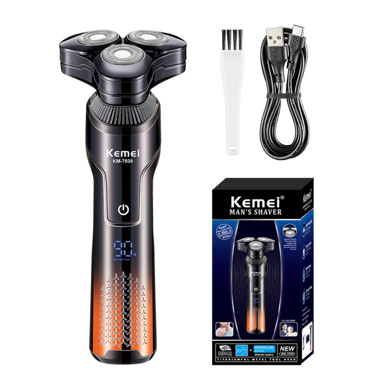 ست ماشین اصلاح موی صورت و بدن کیمی شارژی مدل KM-7939 - Image 10