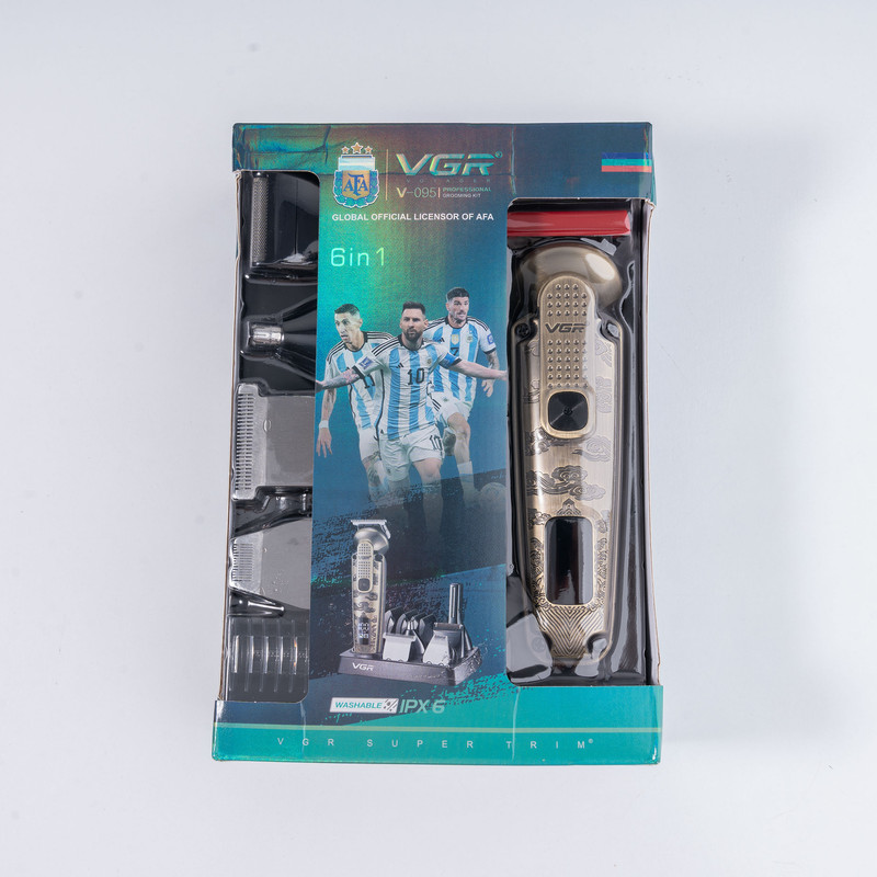 ست ماشین اصلاح موی سر و صورت و بدن وی جی ار مدل V-095 - Image 7