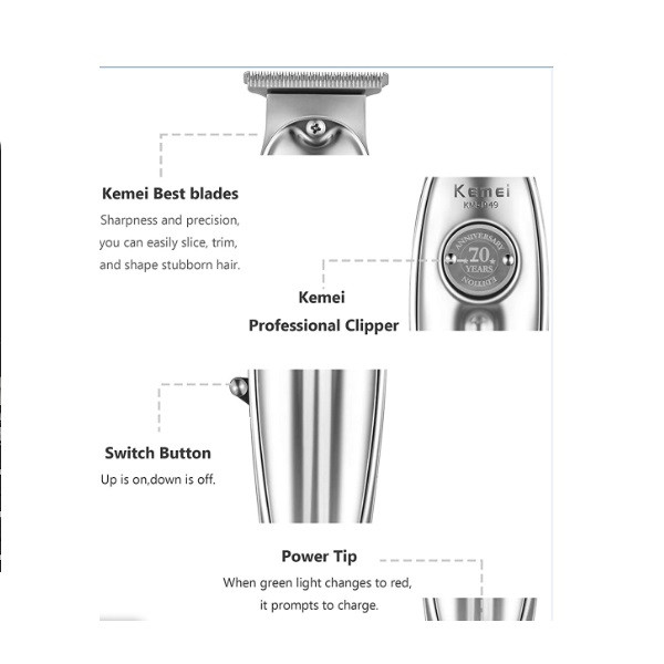 ماشین اصلاح موی صورت کیمی مدل KM-1949 - Image 14