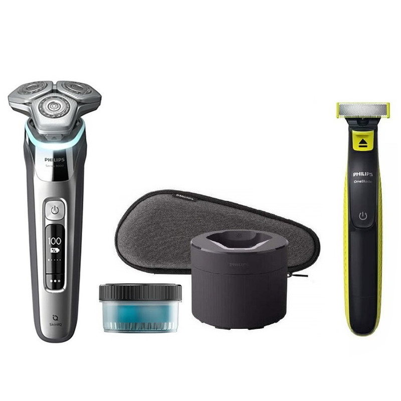 ماشین اصلاح موی صورت و بدن فیلیپس مدل S9985plus بههمراه خط زن، اصلاح به صورت صفر زن، استفاده به صورت خشک و مرطوب، ضد آب، منبع انرژی باتری، تکنولوژی اصلاح به صورت برش چرخشی، بههمراه کیف - Image 21