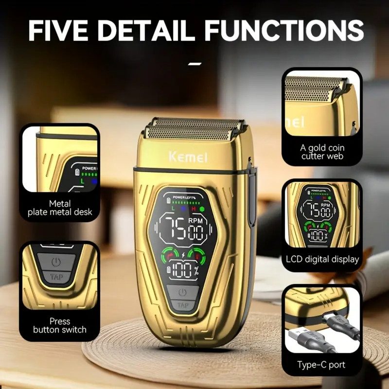 ست ماشین اصلاح موی صورت و بدن شارژی کیمی مدل KM-T360 - Image 3