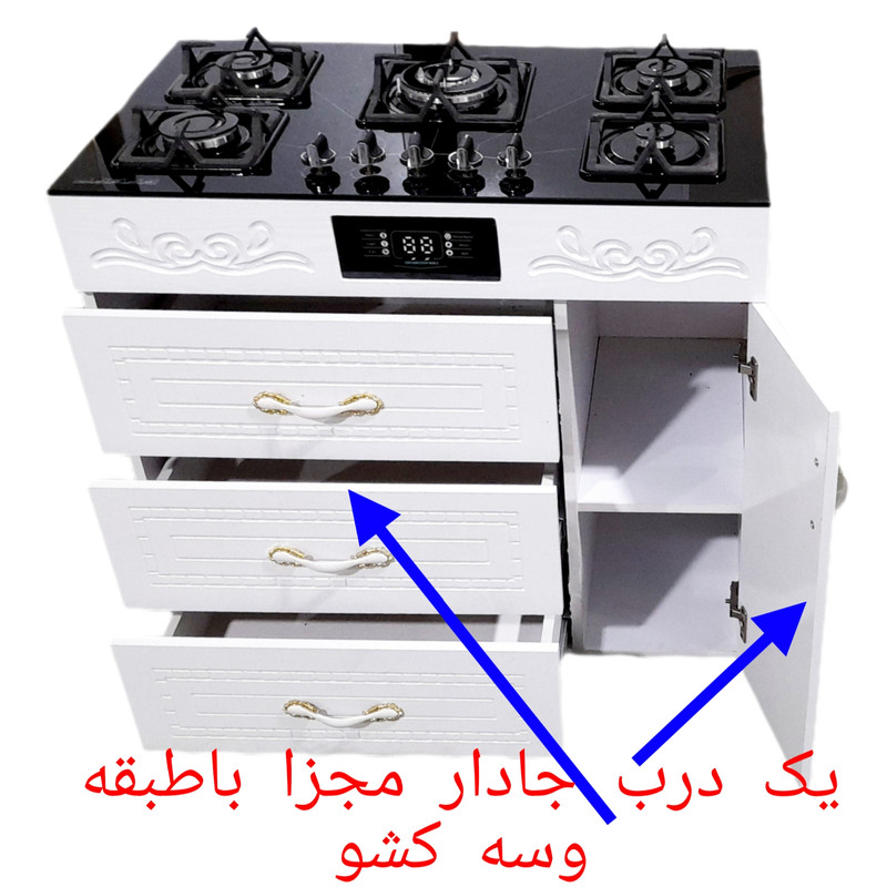 اجاق گاز 5 شعله مدل سه کشو یک درب//CHM_TRY_M5// - Image 6