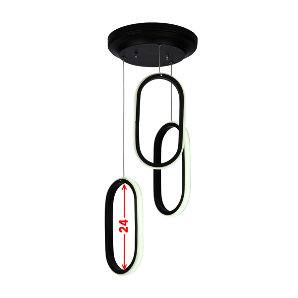 لوستر مدرن چشمه نور کد L6407/3BK - Image 6