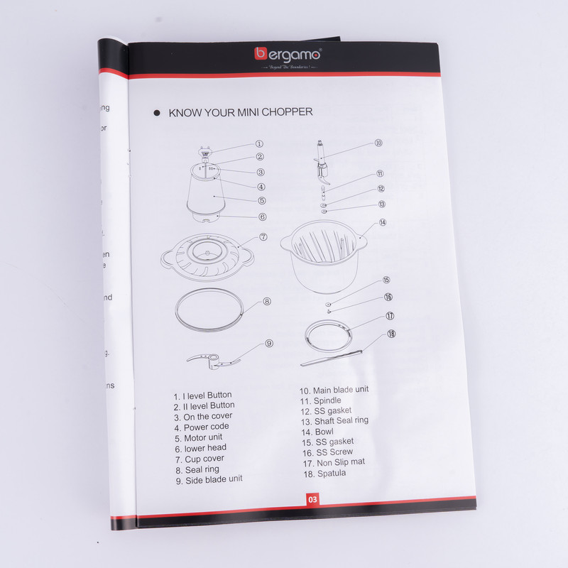 خردکن برگامو مدل BG-FC3220LGS - Image 9