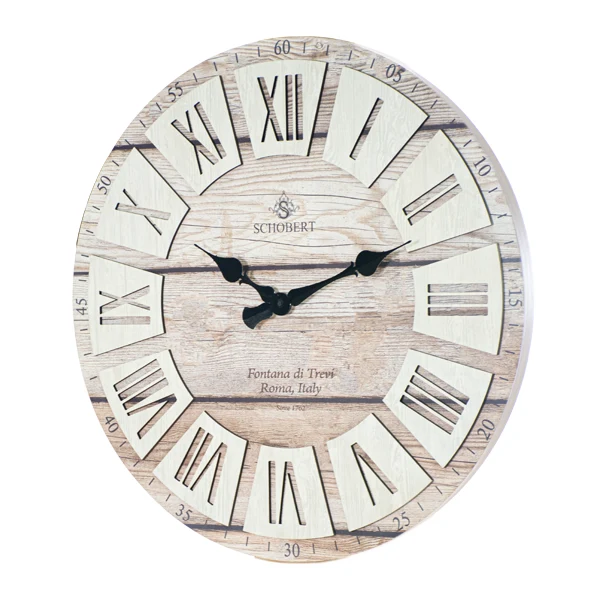 ساعت دیواری گرد با رنگ خاکستری