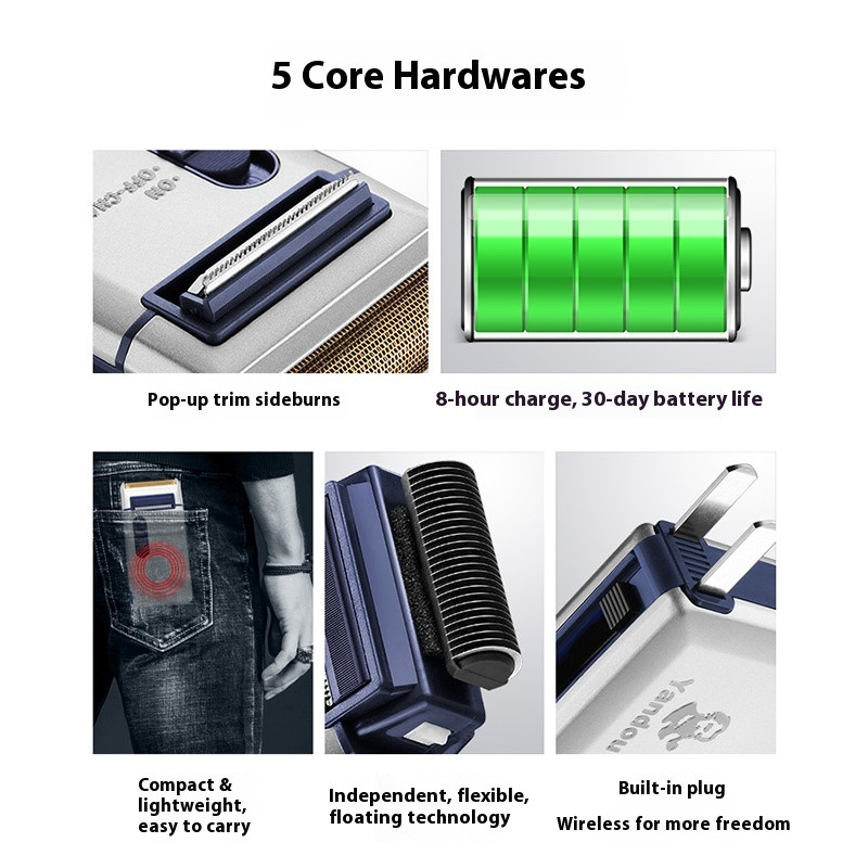 ماشین اصلاح موی صورت شارژی یاندو مدل SV-W301U - Image 5