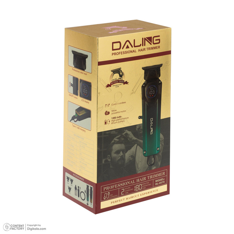 ماشین اصلاح موی سر و صورت شارژی دالینگ مدل DL-0076 - Image 17