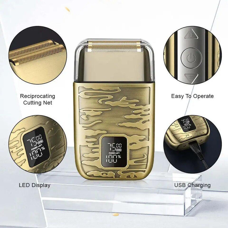 ماشین اصلاح موی صورت و بدن کیمی مدل KM-870، اصلاح به صورت صفر زن، ضد آب، نمایشگر LED، منبع انرژی با باتری قابل شارژ، تکنولوژی اصلاح به صورت شیو فویلی، مدت زمان شارژ 90 دقیقه و مدت زمان استفاده پس از شارژ 90 دقیقه، بههمراه کابل شارژ USB، برس، روغن - Image 3