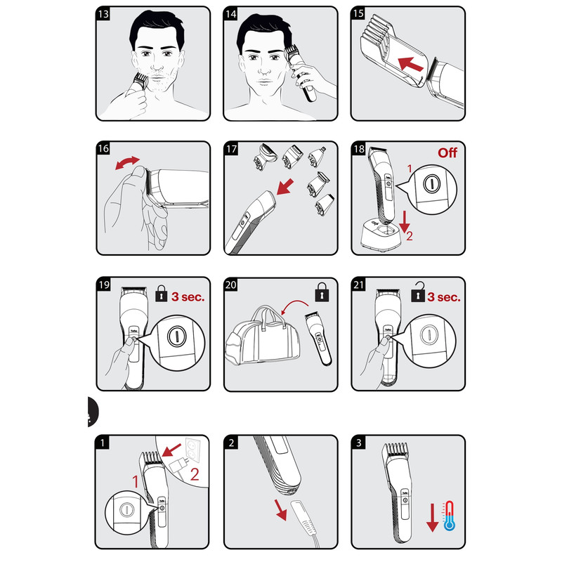 ست ماشین اصلاح موی صورت و بدن شارژی گروندیگ مدل MGK 9030 PRO Version 2025 - Image 10