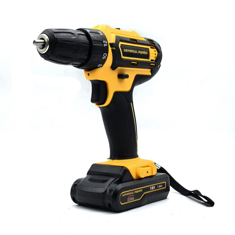 مجموعه 28 عددی دریل پیچ گوشتی شارژی سه نظام 10 میلیمتری 18 ولت جنرال پاور مدل 18V - Image 2