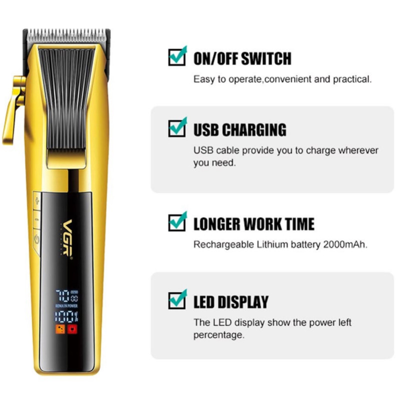 ماشین اصلاح ماشین اصلاح مو صورت شارژی وی جی آر مدل V-177 - Image 5