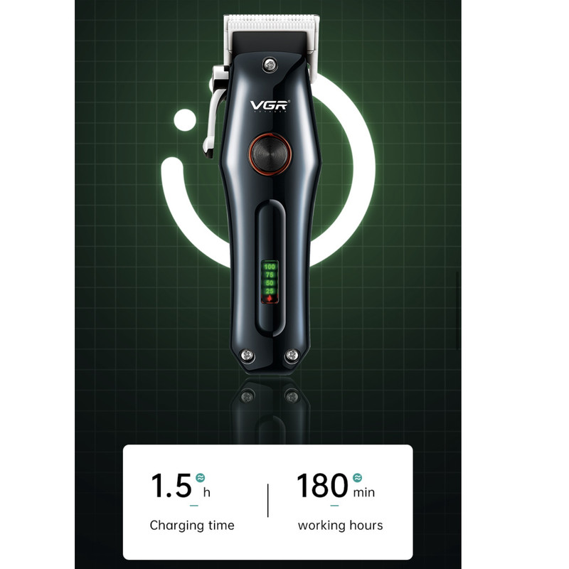 ماشین اصلاح موی سر و صورت وی جی ار مدل v-969 - Image 8