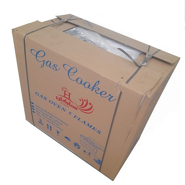 اجاق گاز 5 شعله هاکان مدل رو شیشه فندک دار دو درب جا قاشوقی //CHM_ M6// - Image 5