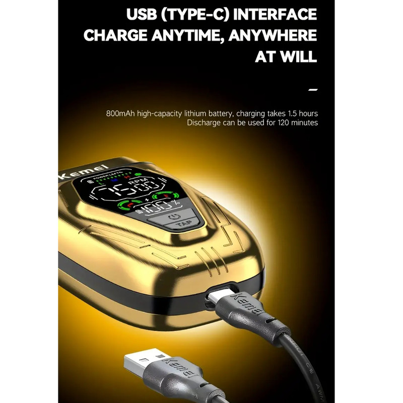 ست ماشین اصلاح موی صورت و بدن شارژی کیمی مدل KM-T360 - Image 7