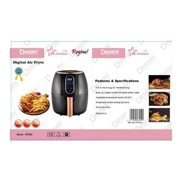 سرخ کن بدون روغن دسینی مدل kf 800 - Image 5