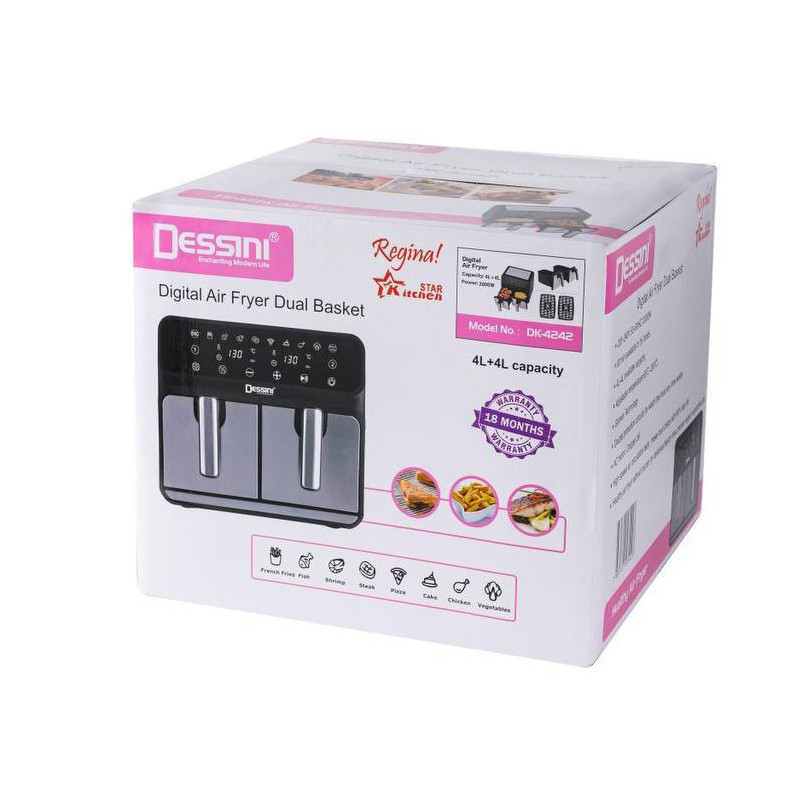 سرخ کن بدون روغن دسینی مدل دو قلو DK-4242 - Image 11