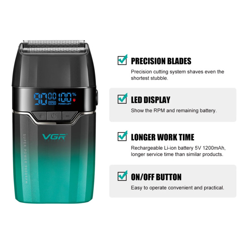 ماشین اصلاح موی صورت شارژی وی جی ار مدل V-308 - Image 5