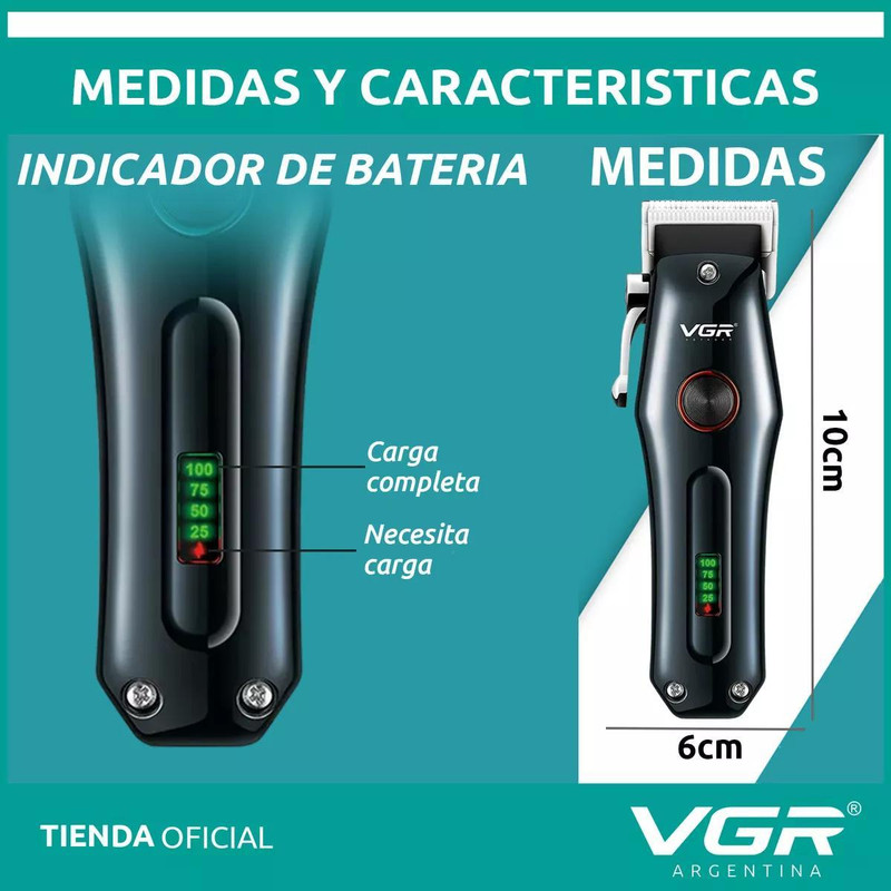 ماشین اصلاح موی سر و صورت وی جی ار مدل v-969 - Image 2