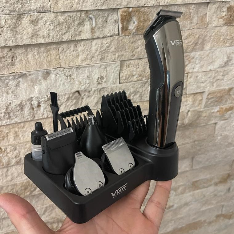 ست ماشین اصلاح موی صورت و بدن وی جی ار مدل V-107 - Image 13