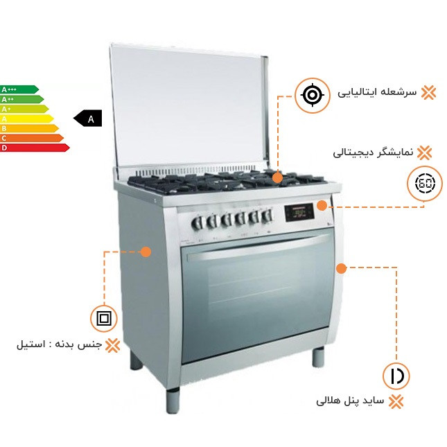 اجاق گاز 5 شعله اخوان مدل M13-EDTR - Image 2