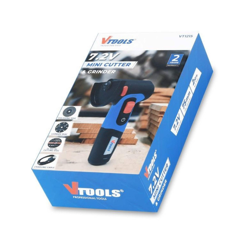 مینی فرز 75 میلیمتری شارژی وی تولز مدل VT1215 - Image 5
